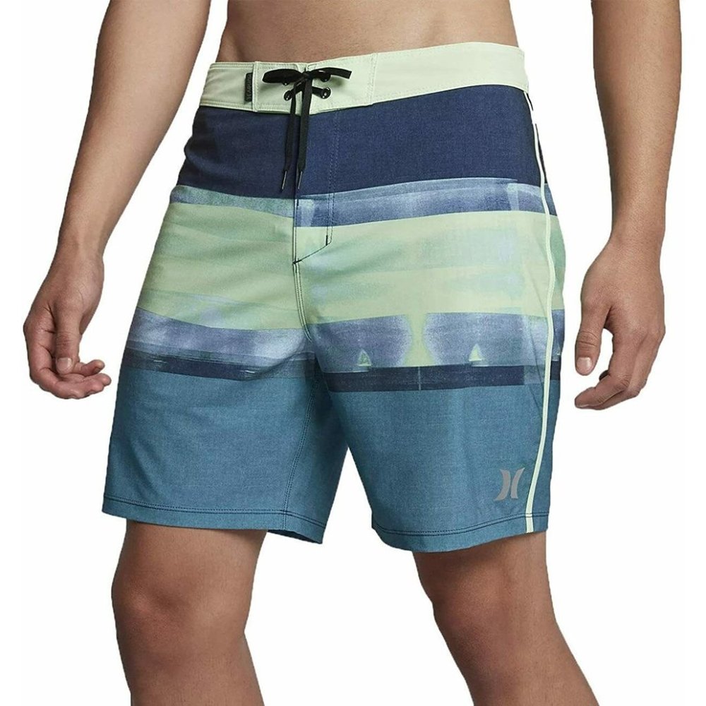 Hurley Men's Phantom Roll Out 18" Boardshorts - Noise Aqua